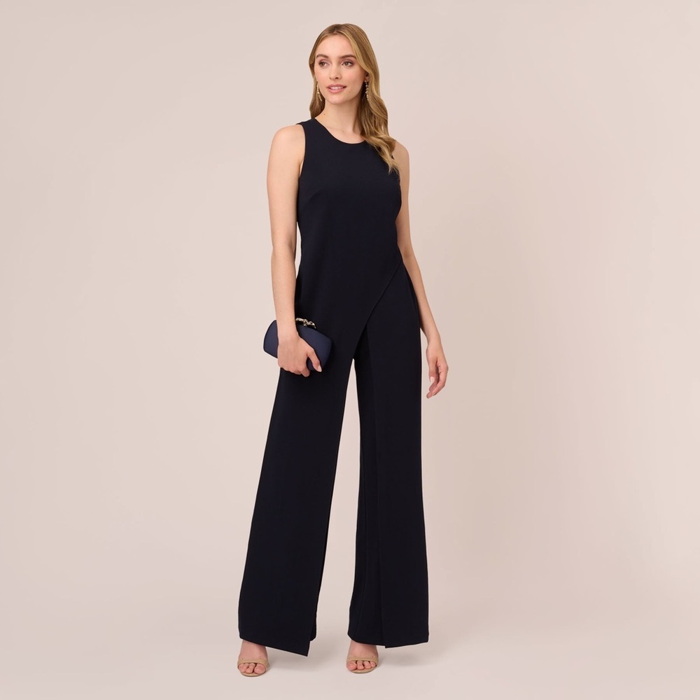 Adrianna Papell Sleeveless Asymmetrical Jumpsuit